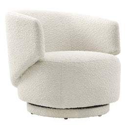 Celestia Boucle Fabric Swivel Chair