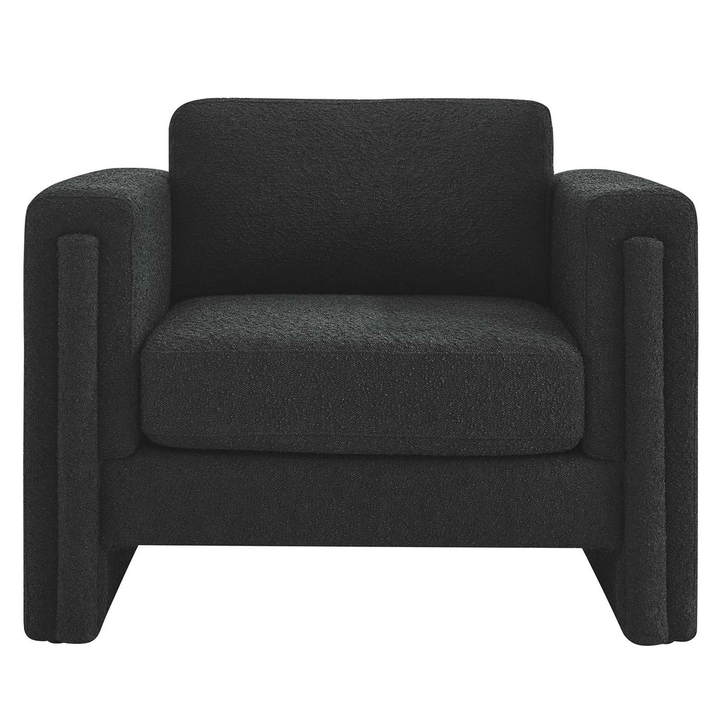 Visible Boucle Fabric Armchair