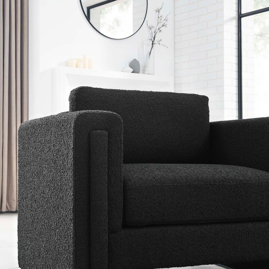 Visible Boucle Fabric Armchair