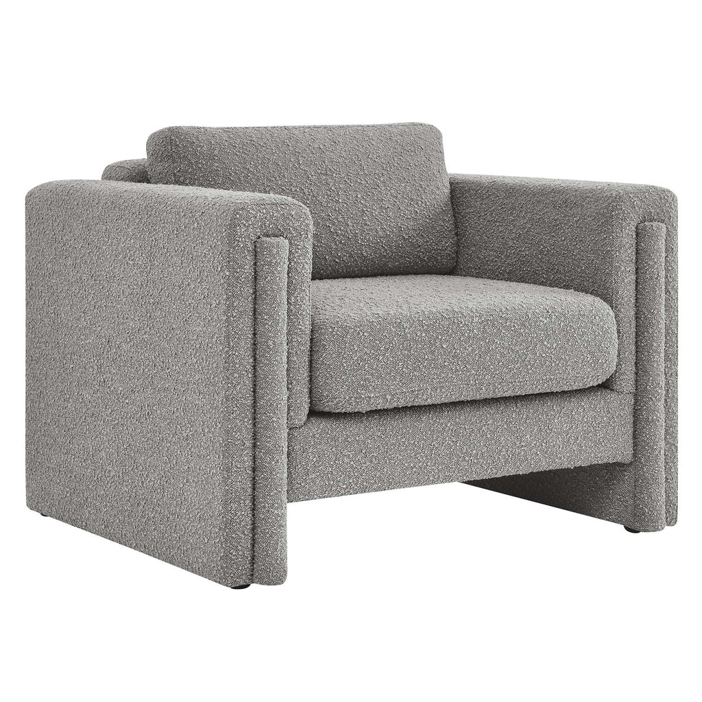 Visible Boucle Fabric Armchair