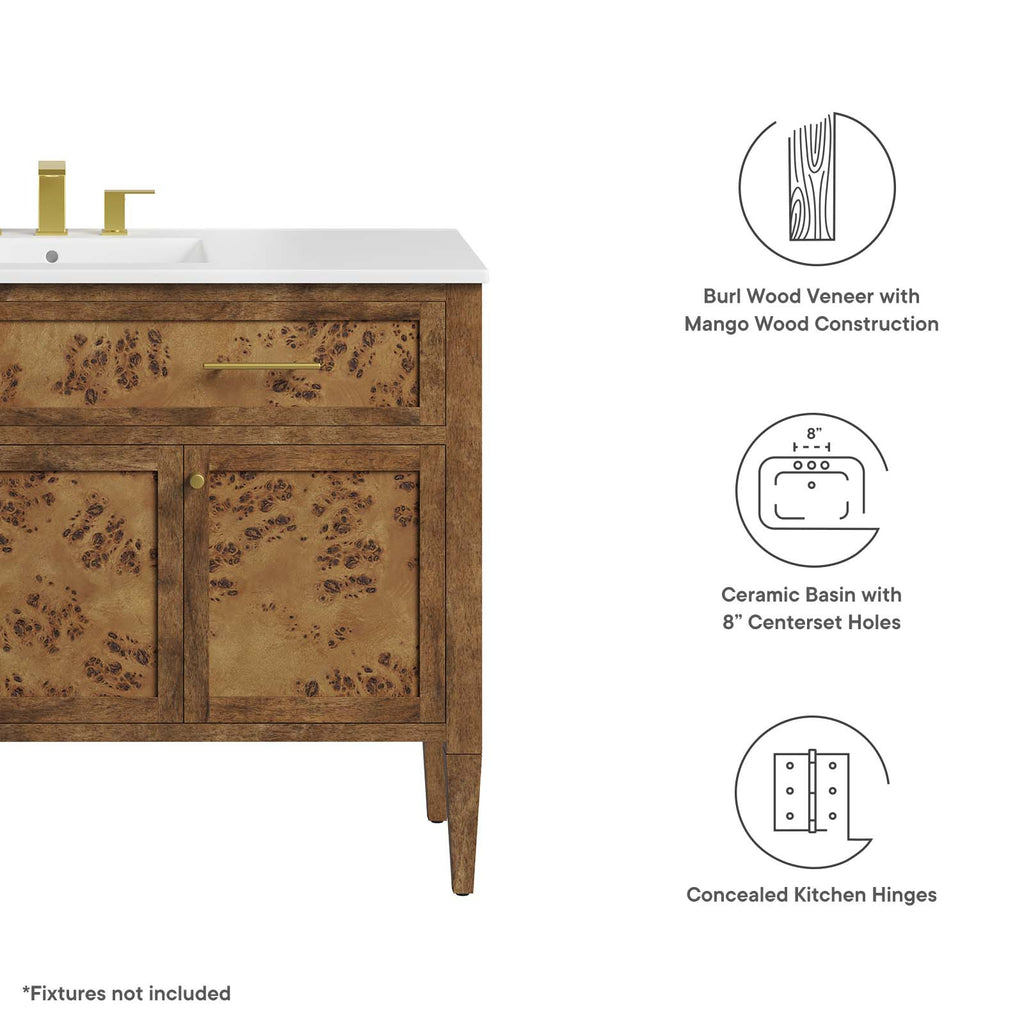 Elysian Wood Single Sink Bathroom Vanity