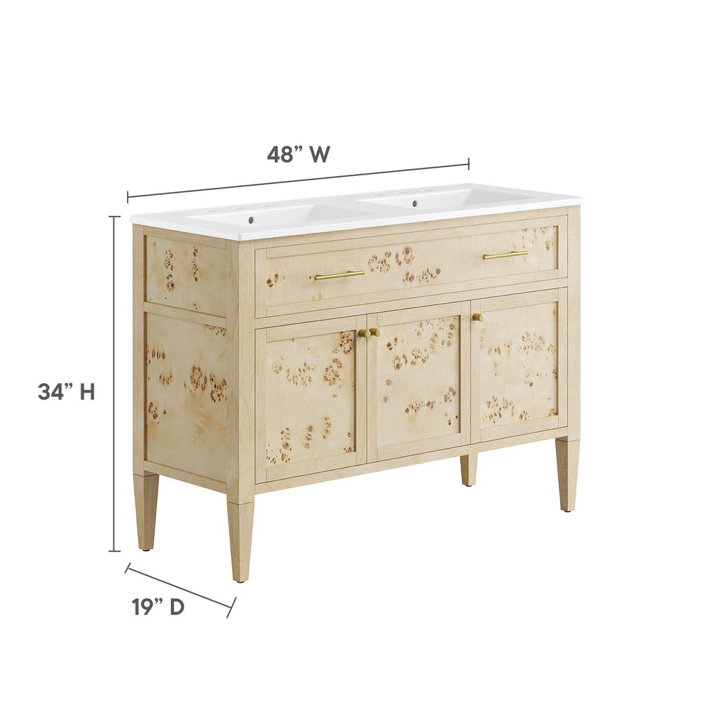 Elysian 48" Double Sink Bathroom Vanity