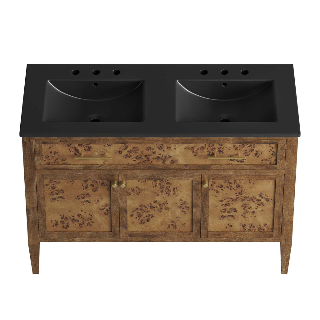 Elysian Wood Double Sink Bathroom Vanity