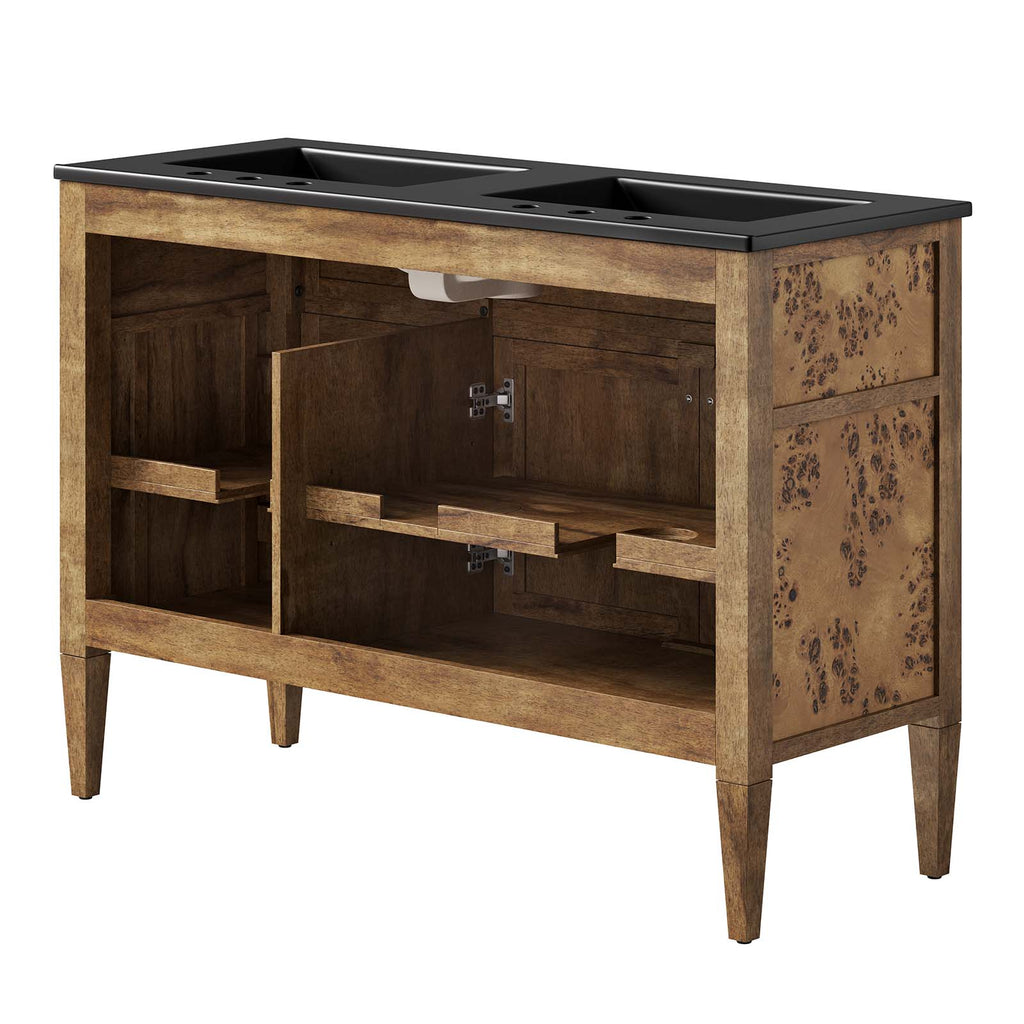 Elysian Wood Double Sink Bathroom Vanity