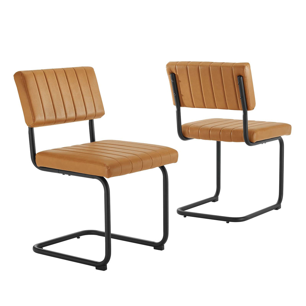 Parity Vegan Leather Dining Side Chairs - Set of 2