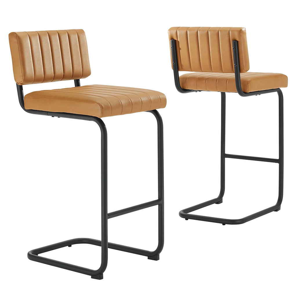 Parity Vegan Leather Counter Stools - Set of 2