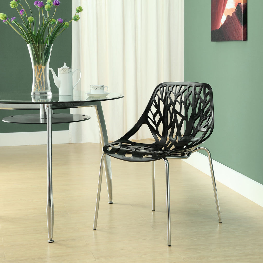 Stencil Dining Side Chair in Black