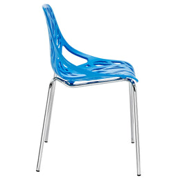 Stencil Dining Side Chair in Blue