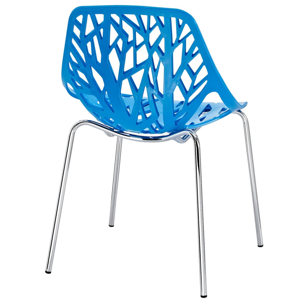Stencil Dining Side Chair in Blue