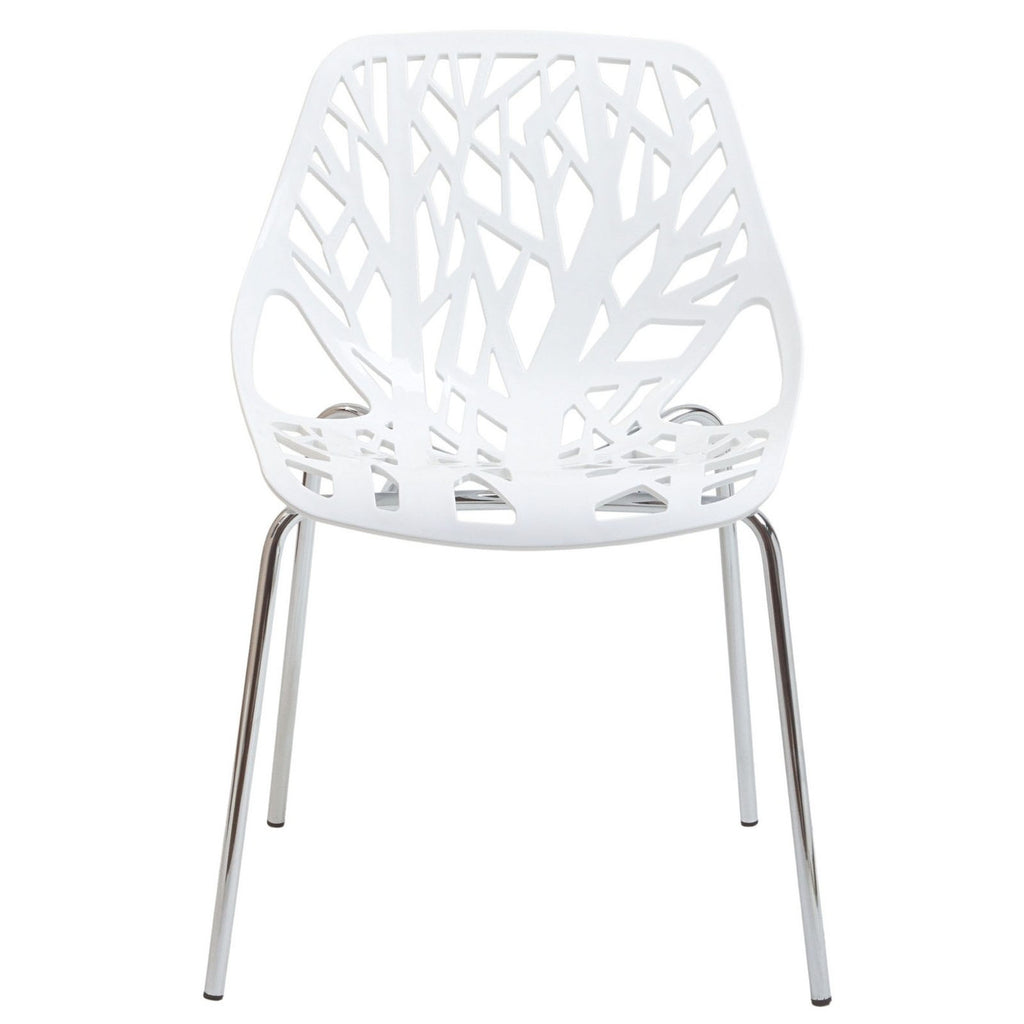 Stencil Dining Side Chair in White