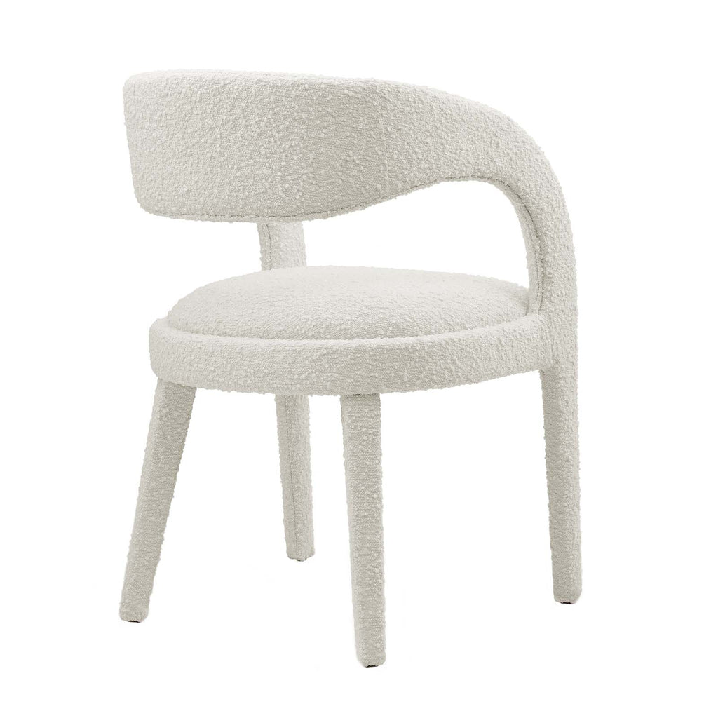 Pinnacle Boucle Upholstered Dining Chair Set of Two