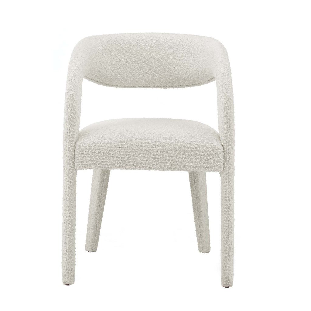 Pinnacle Boucle Upholstered Dining Chair Set of Two