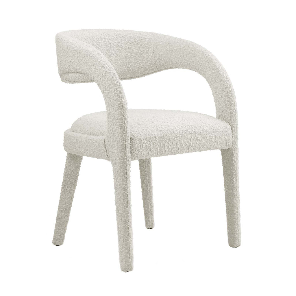 Pinnacle Boucle Upholstered Dining Chair Set of Two