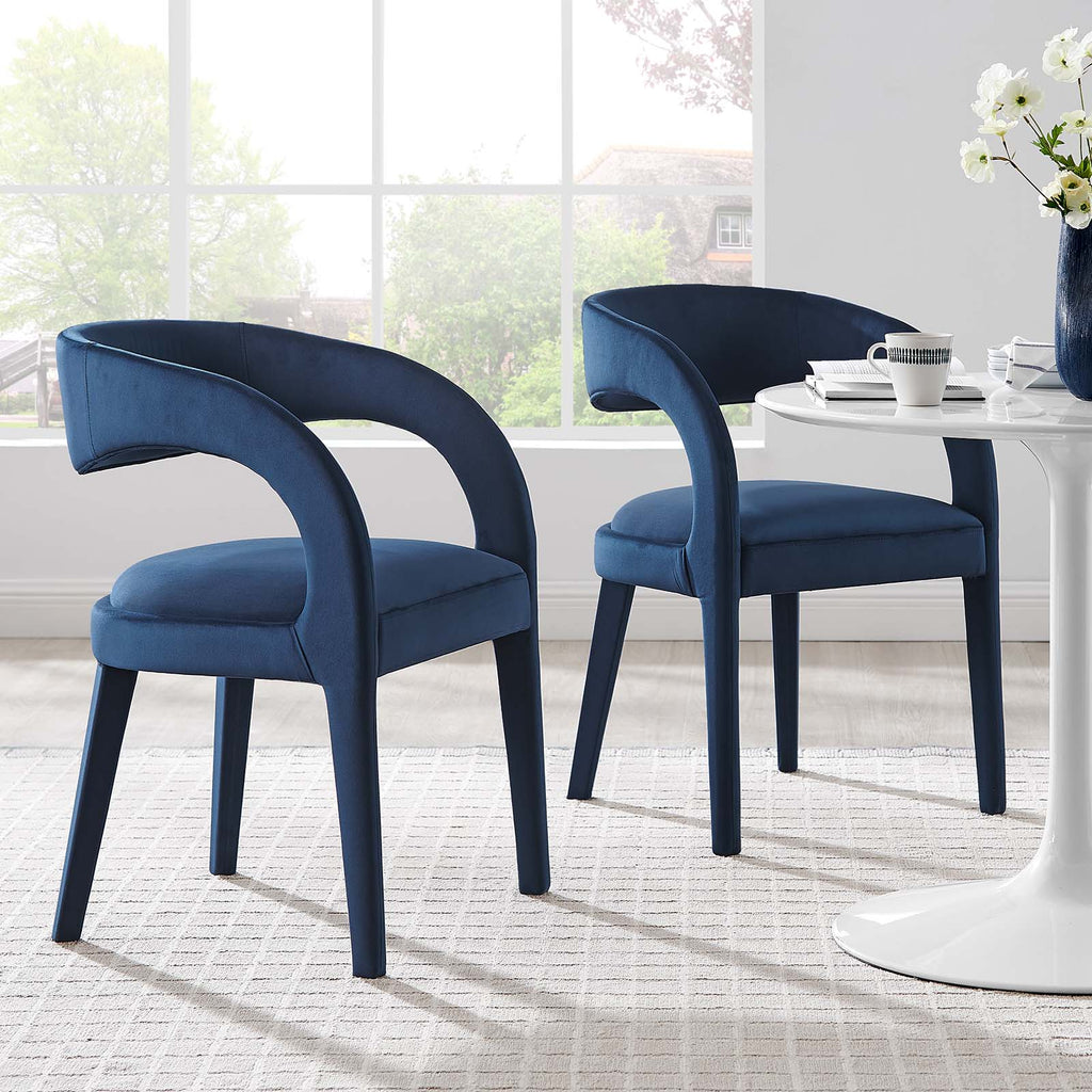 Pinnacle Performance Velvet Dining Chair Set of Two