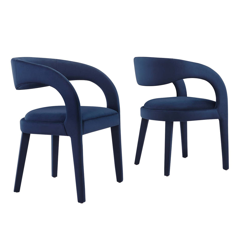 Pinnacle Performance Velvet Dining Chair Set of Two