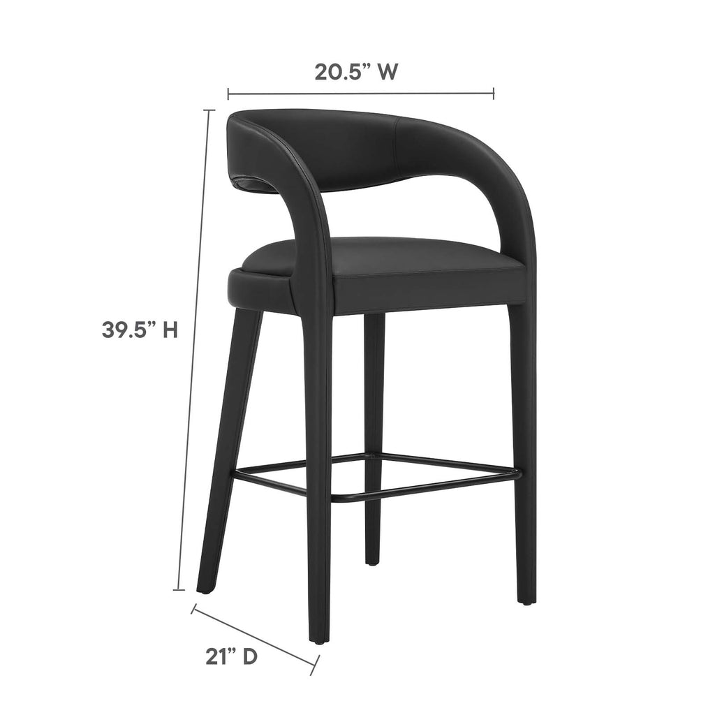 Pinnacle Vegan Leather Bar Stool Set of Two