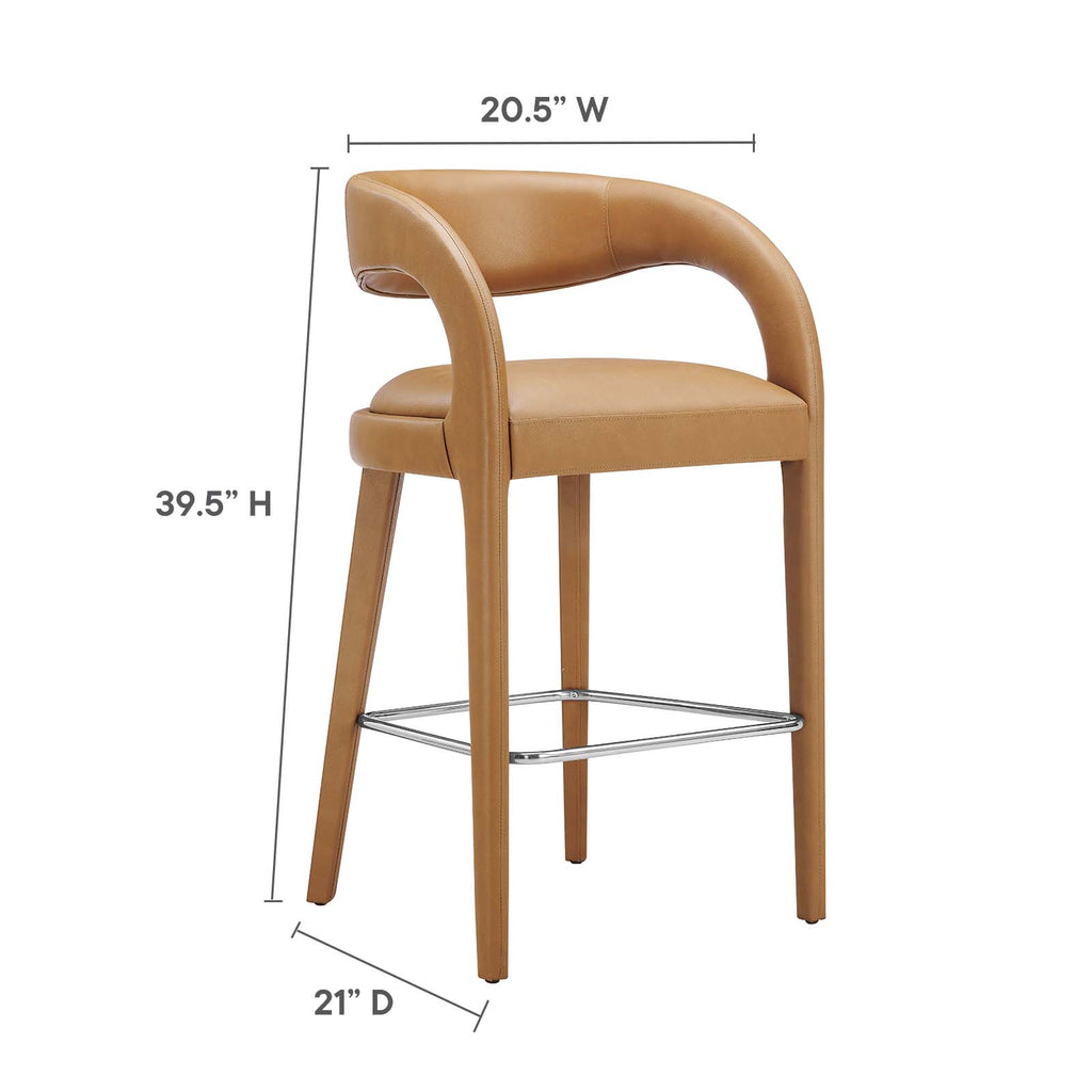 Pinnacle Vegan Leather Bar Stool Set of Two