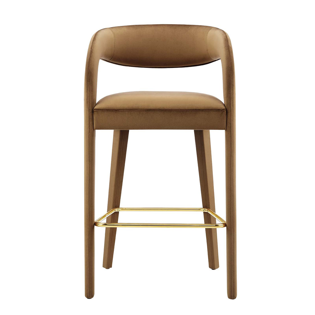 Pinnacle Performance Velvet Bar Stool Set of Two