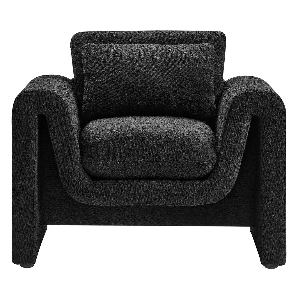 Waverly Boucle Upholstered Armchair