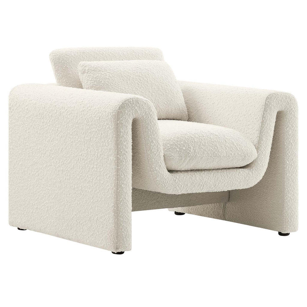 Waverly Boucle Upholstered Armchair