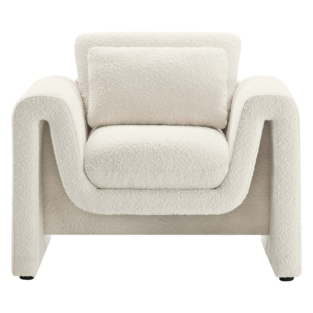 Waverly Boucle Upholstered Armchair