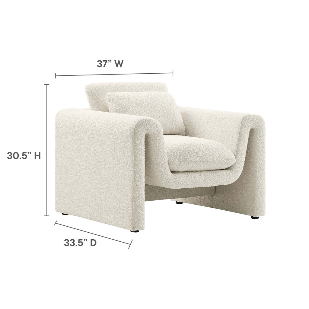 Waverly Boucle Upholstered Armchair