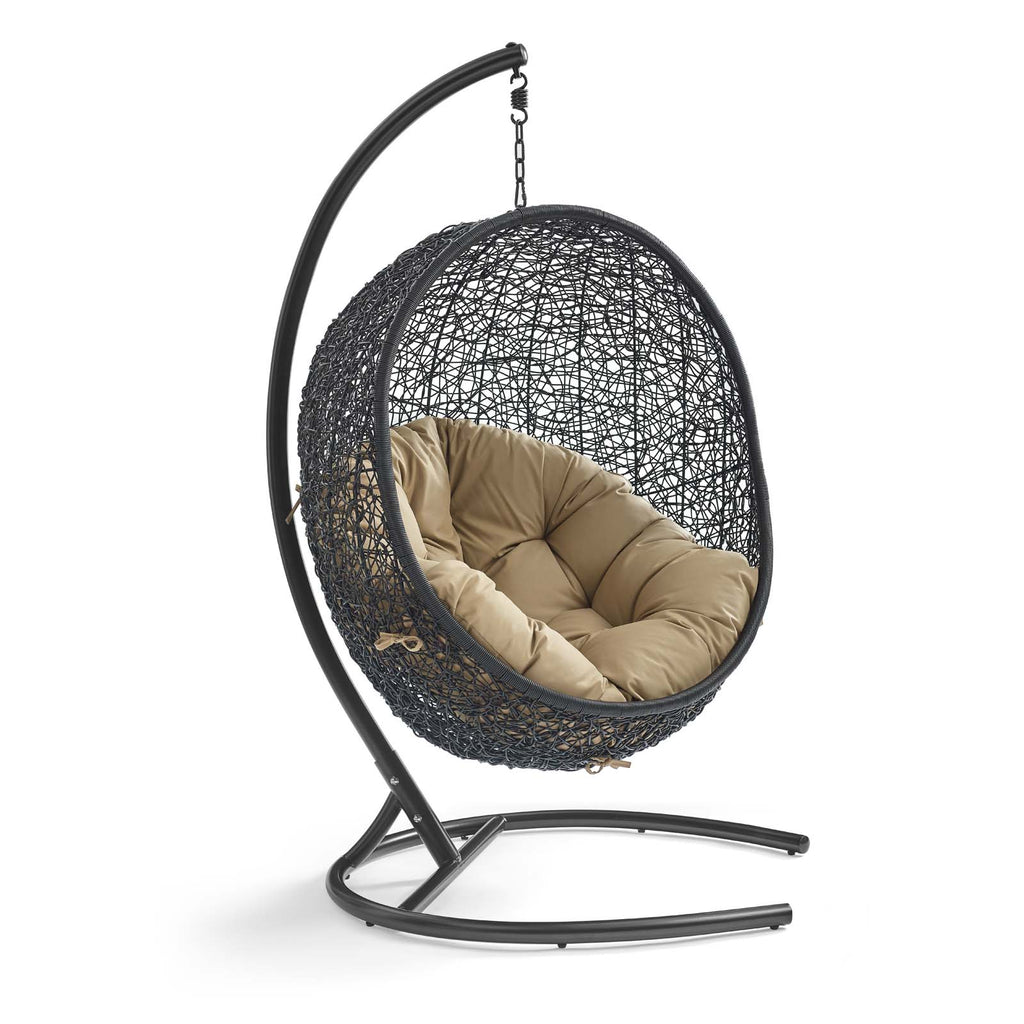 Encase Swing Outdoor Patio Lounge Chair in Mocha
