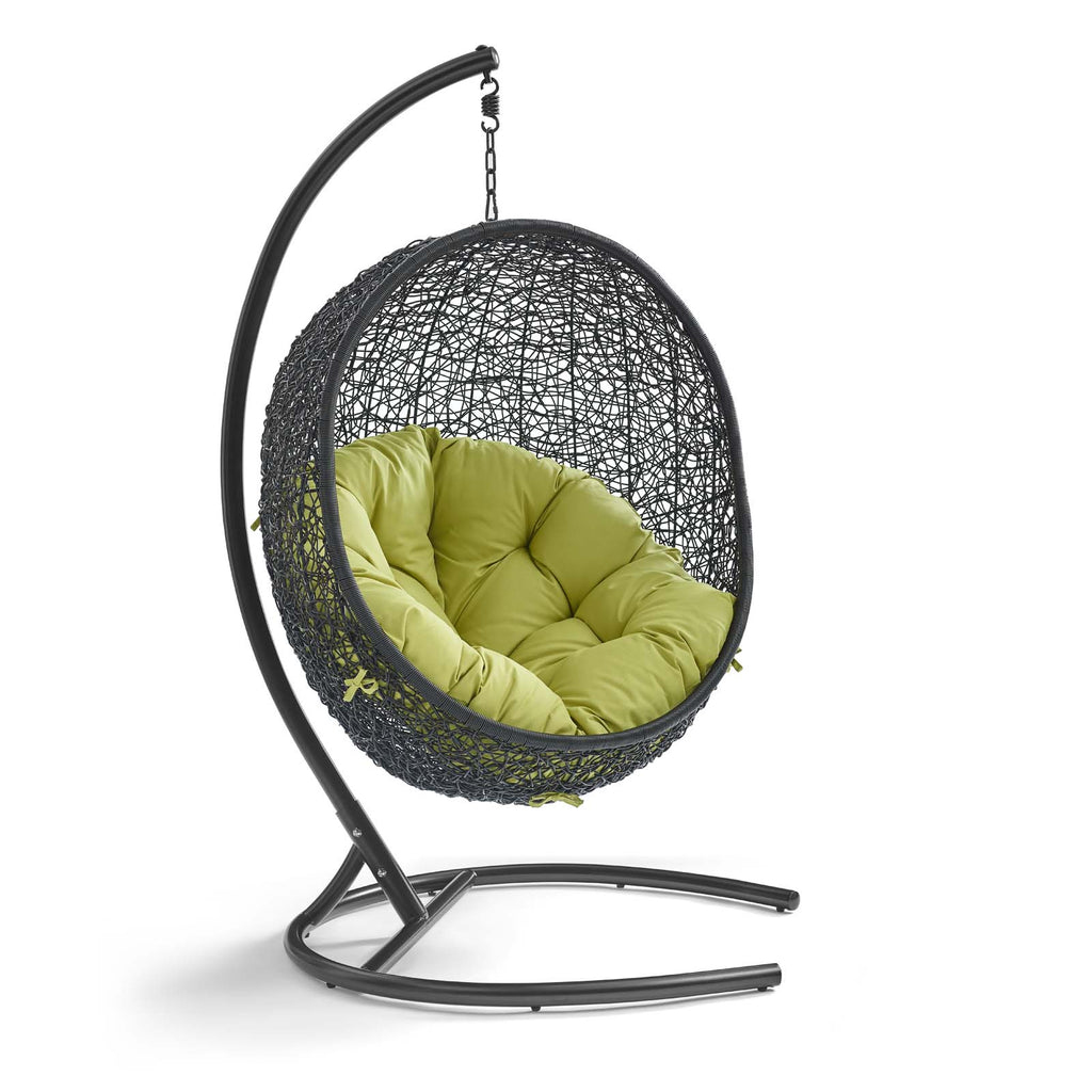 Encase Swing Outdoor Patio Lounge Chair in Peridot