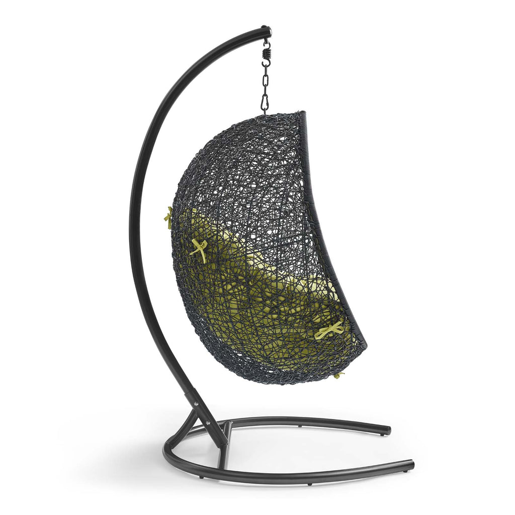 Encase Swing Outdoor Patio Lounge Chair in Peridot