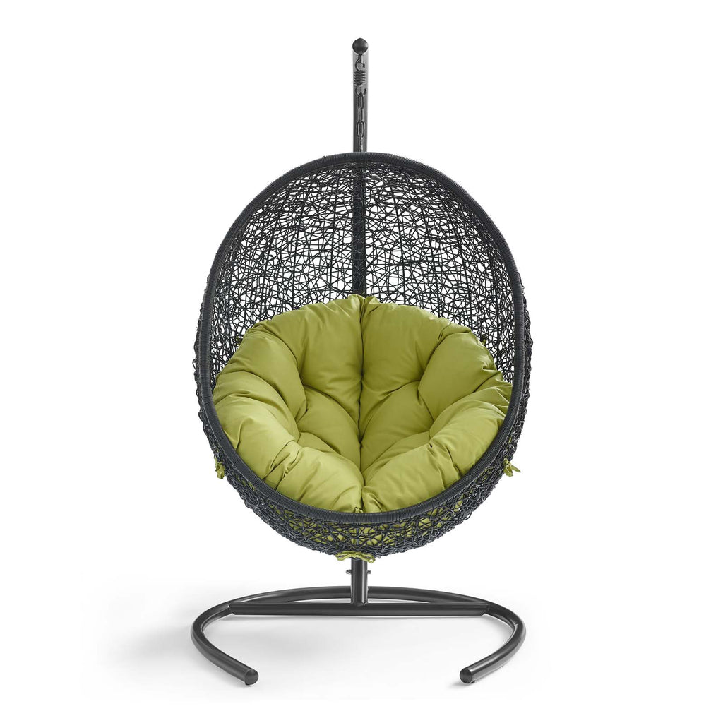 Encase Swing Outdoor Patio Lounge Chair in Peridot