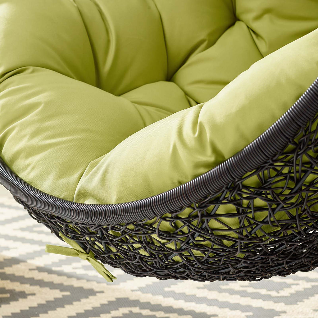 Encase Swing Outdoor Patio Lounge Chair in Peridot