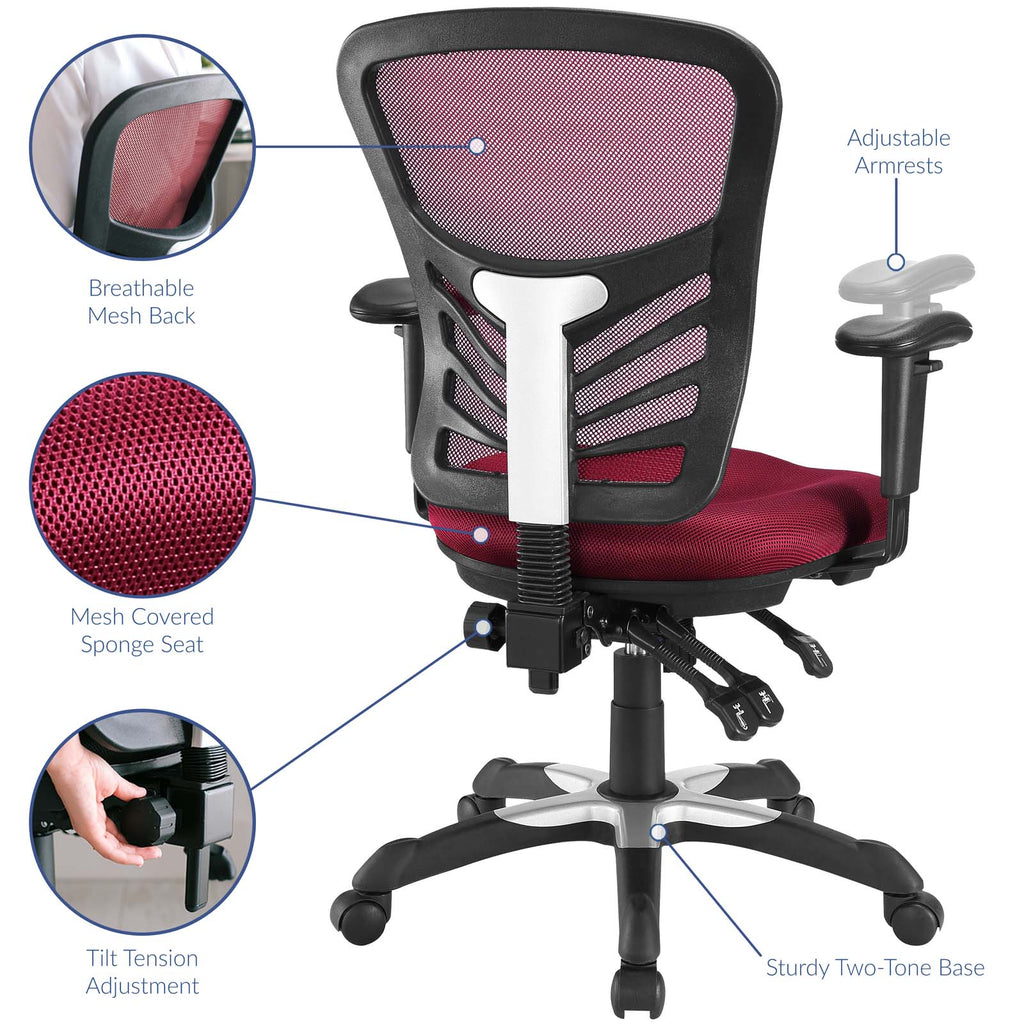 Articulate Mesh Office Chair in Red