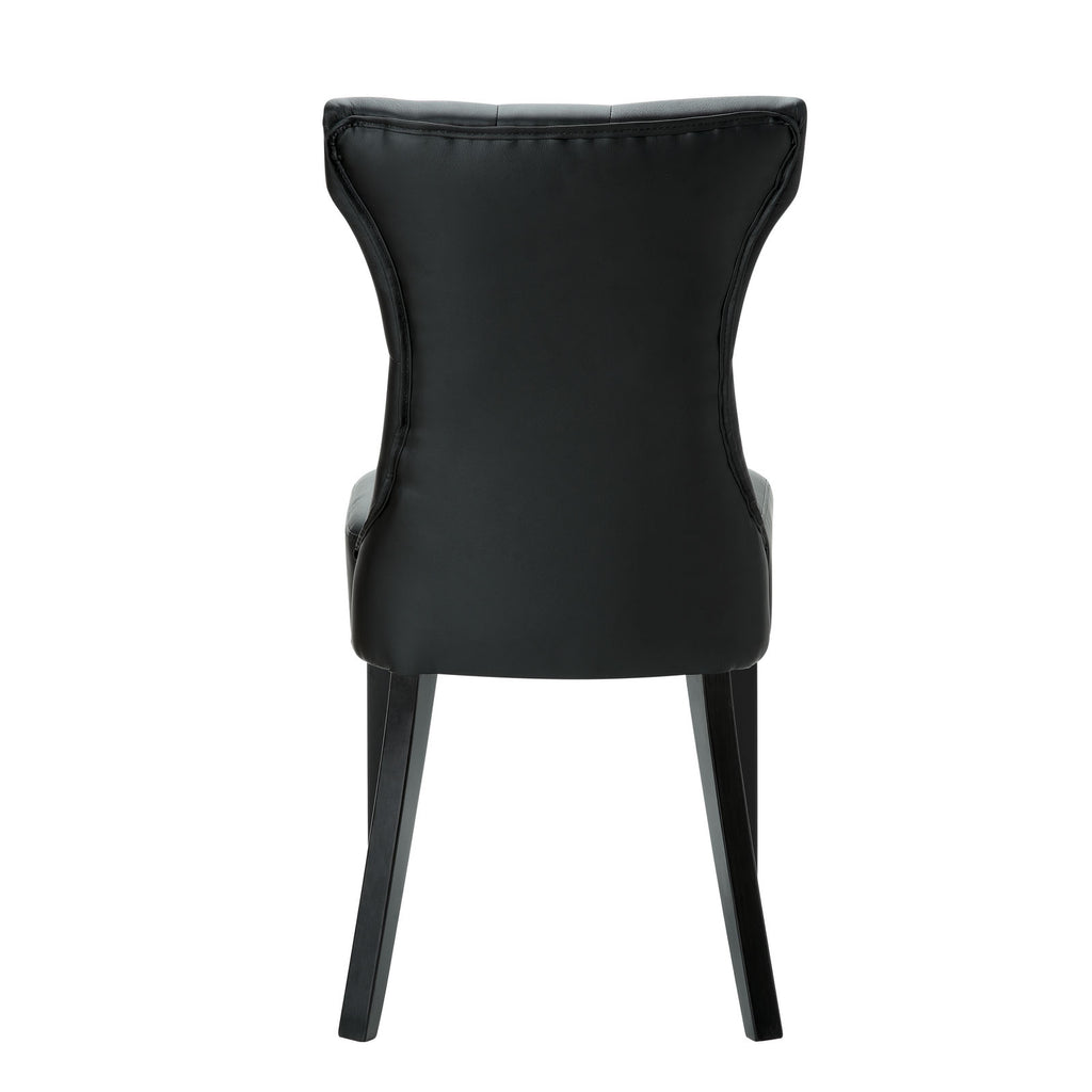 Silhouette Dining Vinyl Side Chair in Black