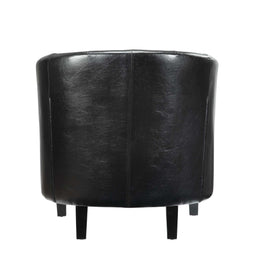 Prospect Upholstered Vinyl Armchair in Black