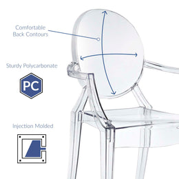 Casper Dining Armchairs Set of 2 in Clear