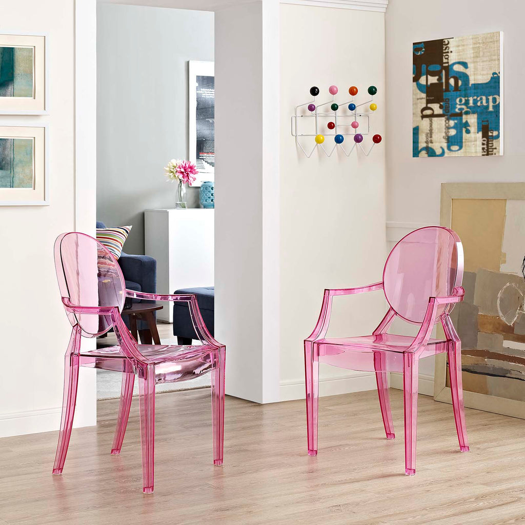 Casper Dining Armchairs Set of 2 in Pink