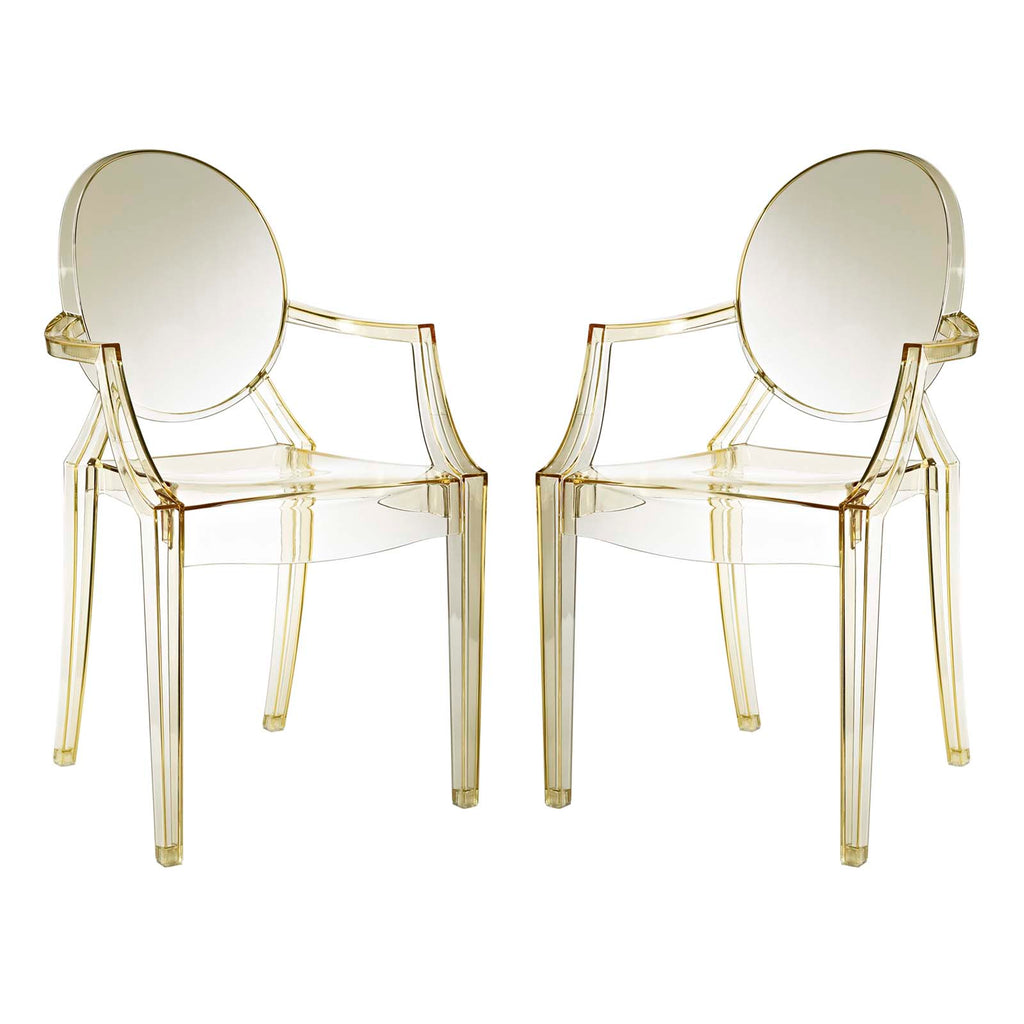 Casper Dining Armchairs Set of 2 in Yellow