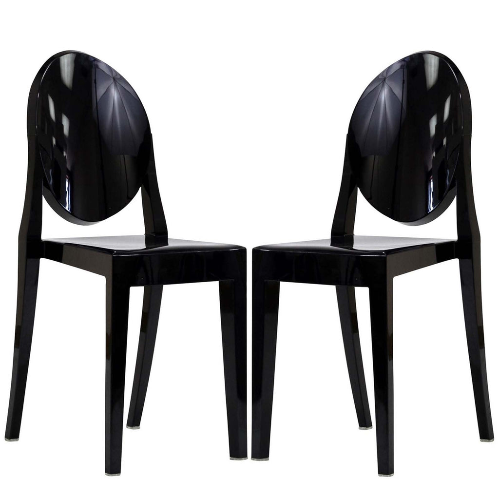 Casper Dining Chairs Set of 2 in Black