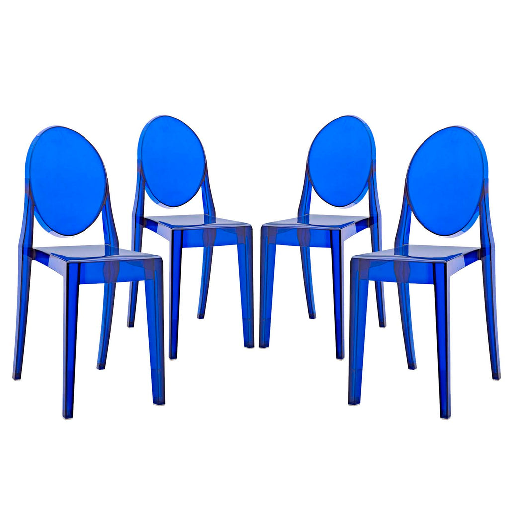 Casper Dining Chairs Set of 4 in Blue