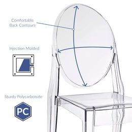 Casper Dining Chairs Set of 4 in Clear