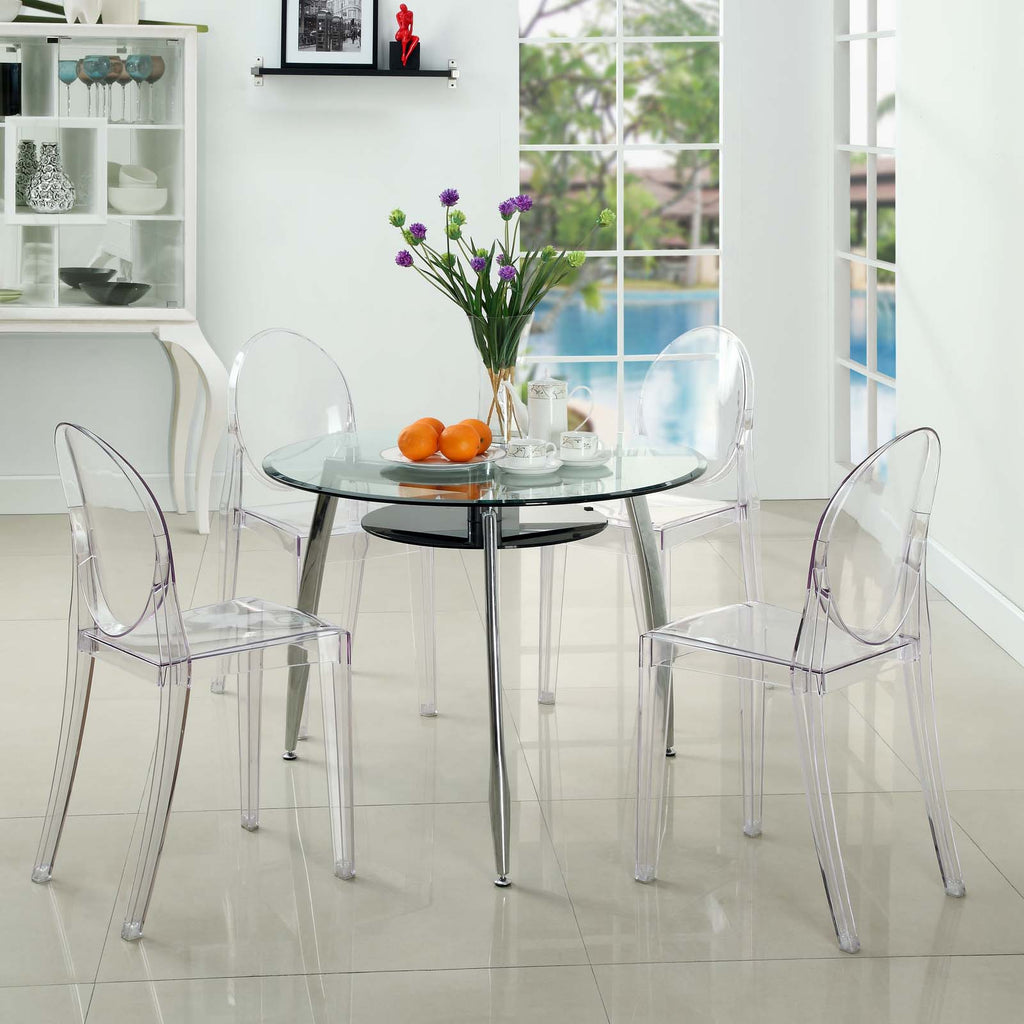 Casper Dining Chairs Set of 4 in Clear