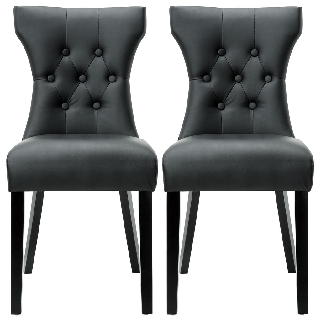 Silhouette Dining Chairs Set of 2 in Black