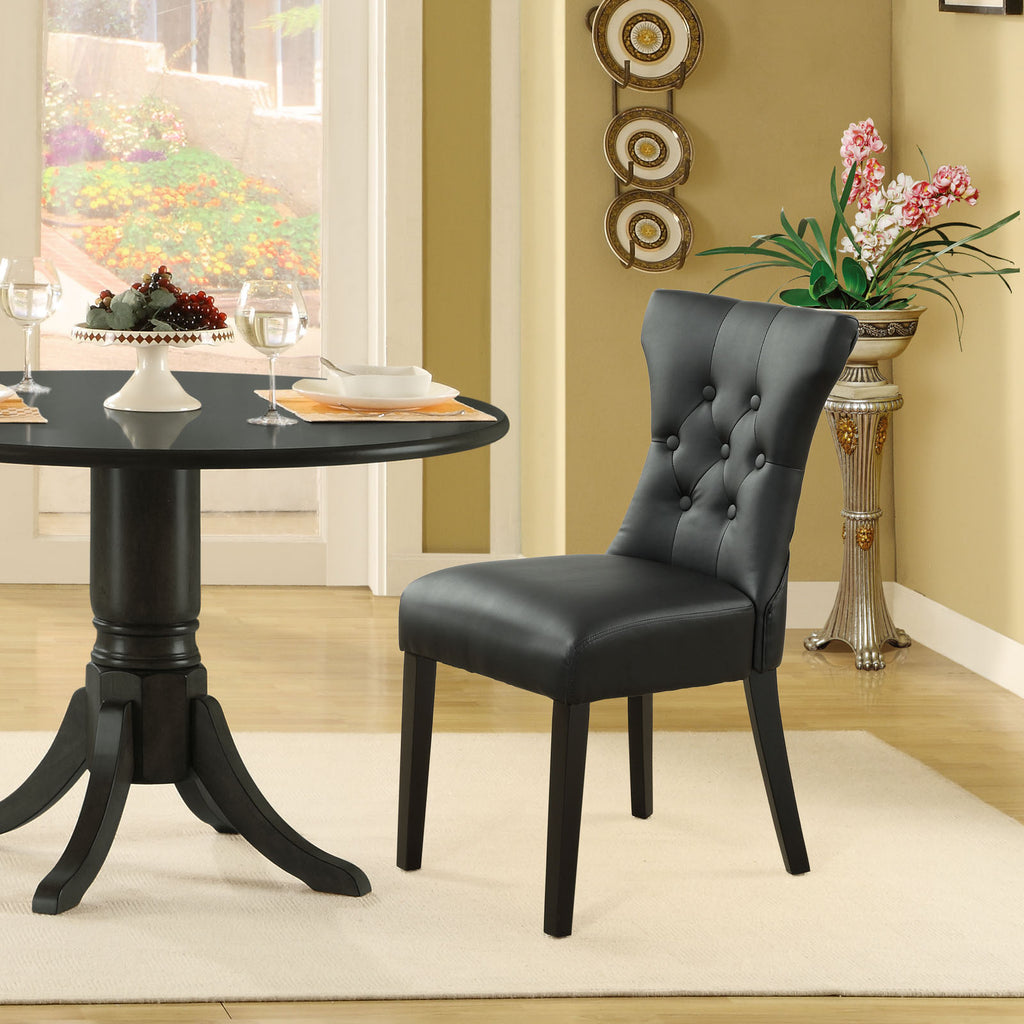 Silhouette Dining Chairs Set of 2 in Black