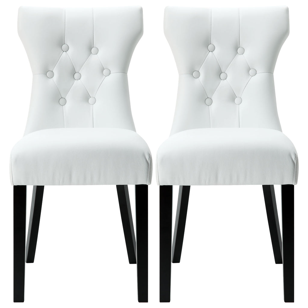 Silhouette Dining Chairs Set of 2 in White