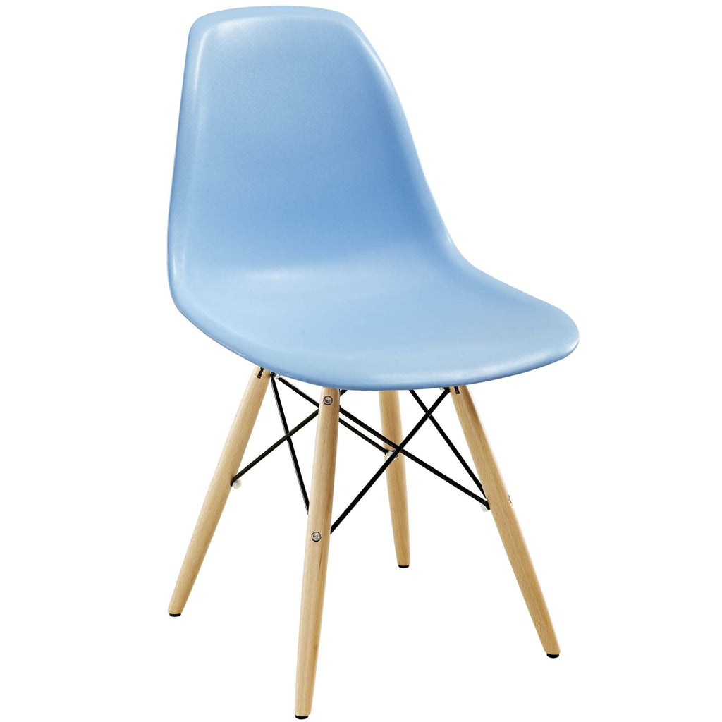 Pyramid Dining Side Chairs Set of 2 in Light Blue