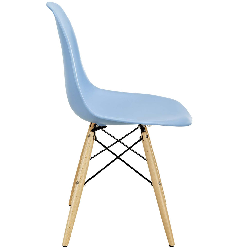 Pyramid Dining Side Chairs Set of 2 in Light Blue