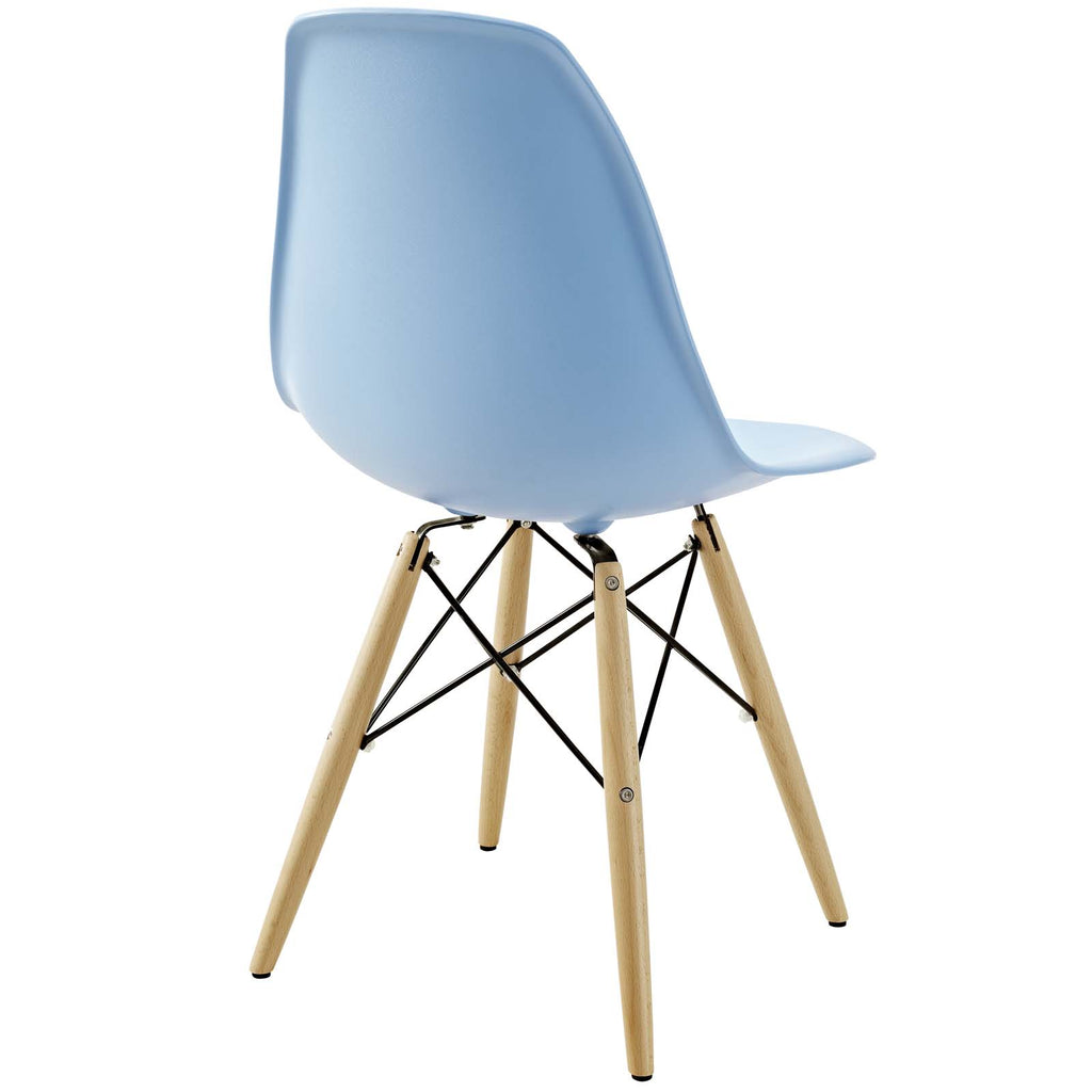 Pyramid Dining Side Chairs Set of 2 in Light Blue