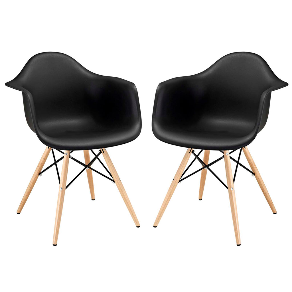 Pyramid Dining Armchair Set of 2 in Black