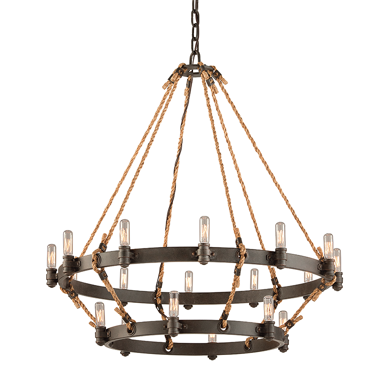 Pike Place Chandelier - Shipyard Bronze