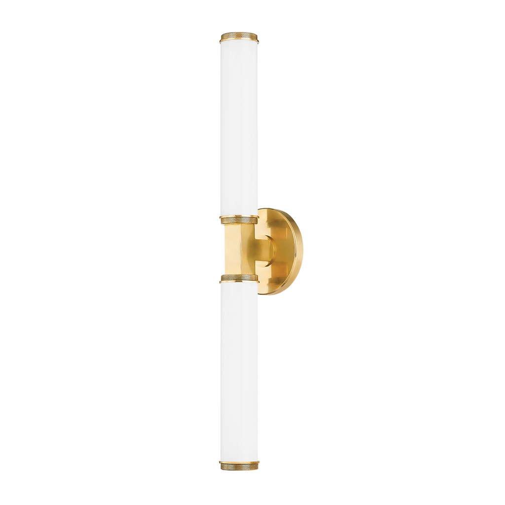Cromwell 2 Light Wall Sconce - Aged Brass